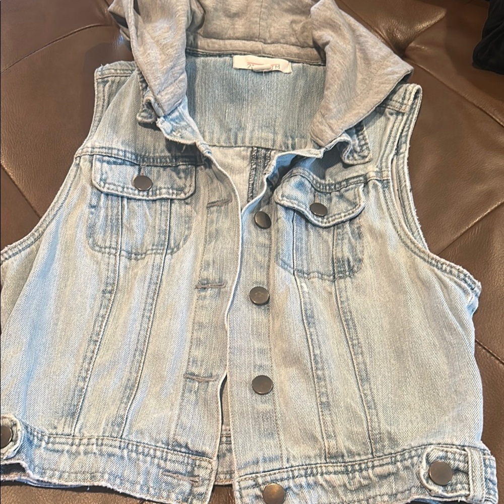 2.1 Denim Blue Vest with Gray Accents